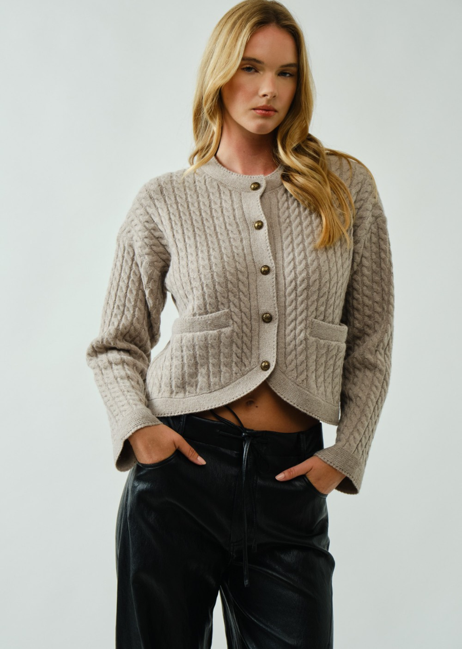 Skylar Cable Knit Cardigan