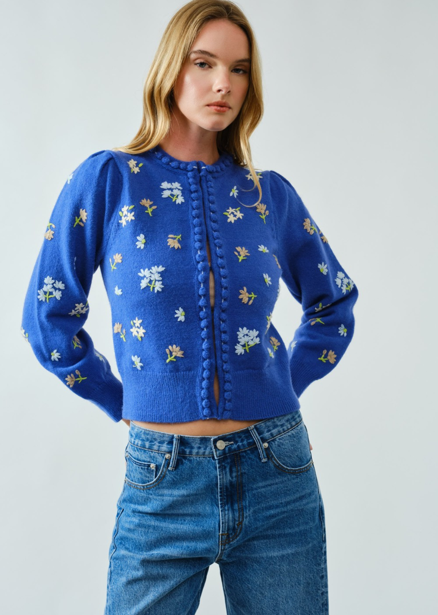 Sonny Flower Embroidered Cardigan