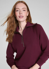 Spanx Air Essentials Half Zip - Plum Berry