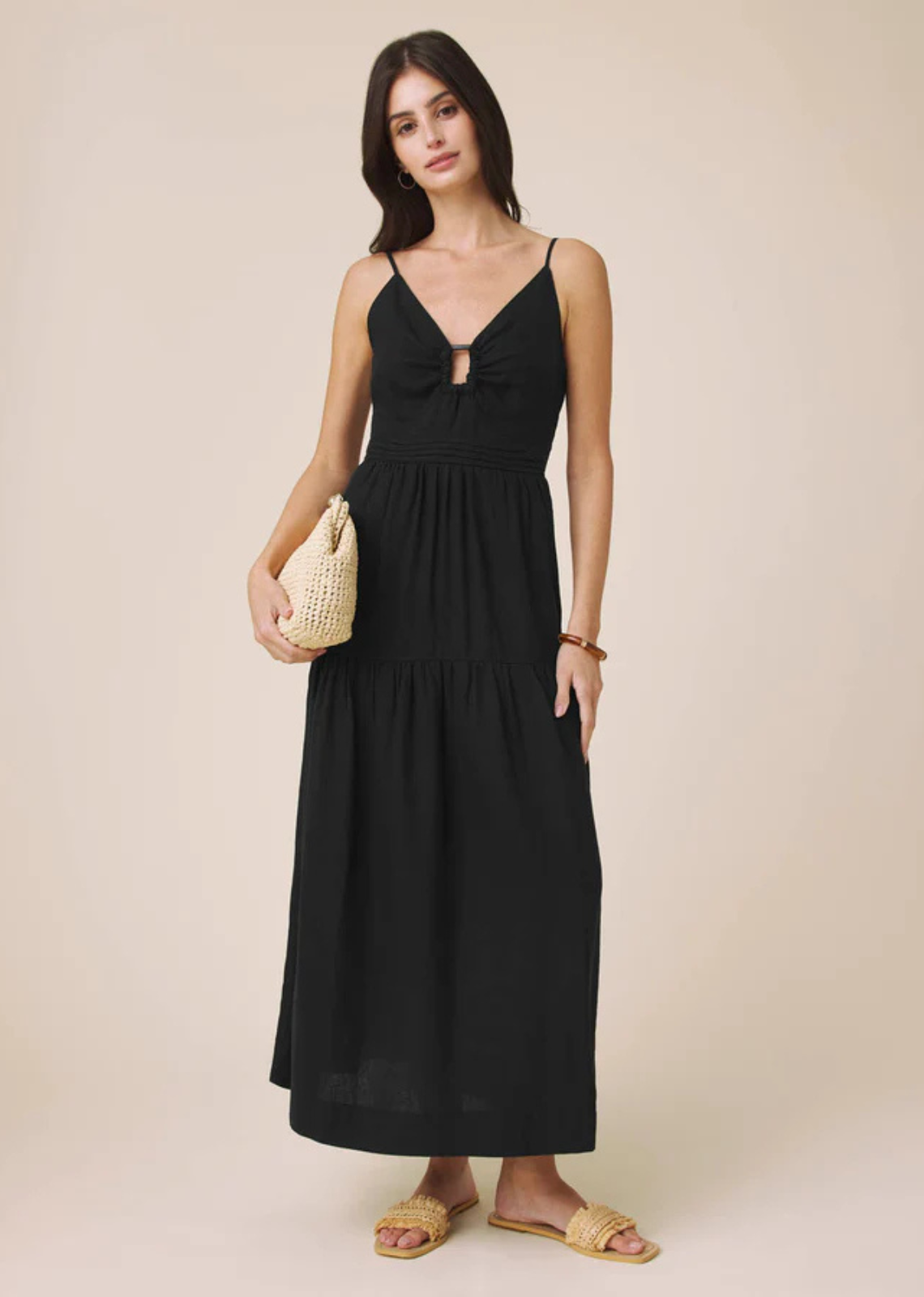 Splendid Darcy Midi Dress - Black