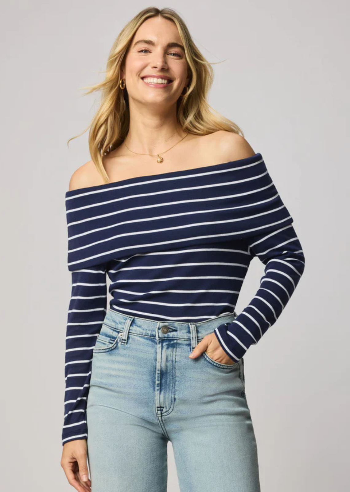 Splendid Josie Off The Shoulder Striped Top