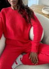 Splendid Red Fuzzy PJ Set