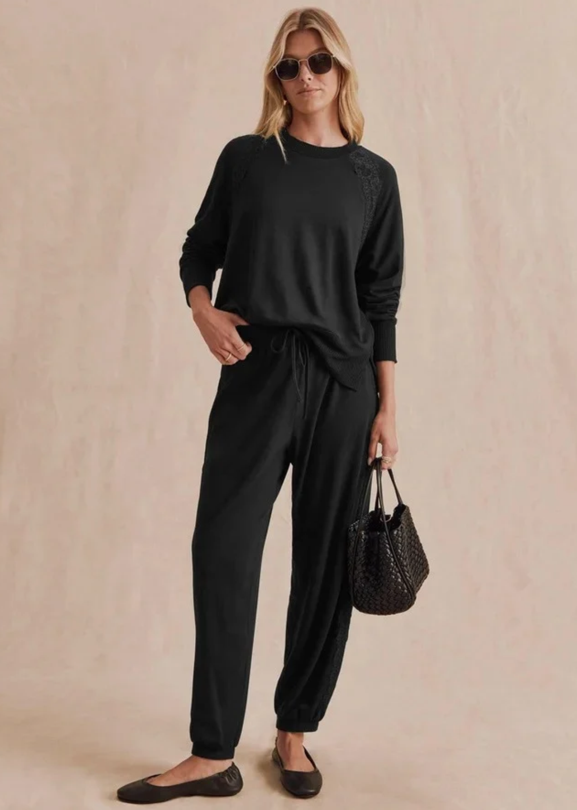 Your favorite joggers, with a little something extra. Relaxed fit, ultra-soft fabric, and a drawstring waist, this signature style is finished with delicate lace trim down the sides for a feminine touch.