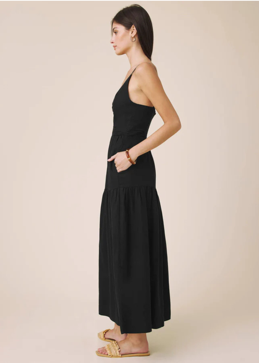 Splendid Darcy Midi Dress - Black