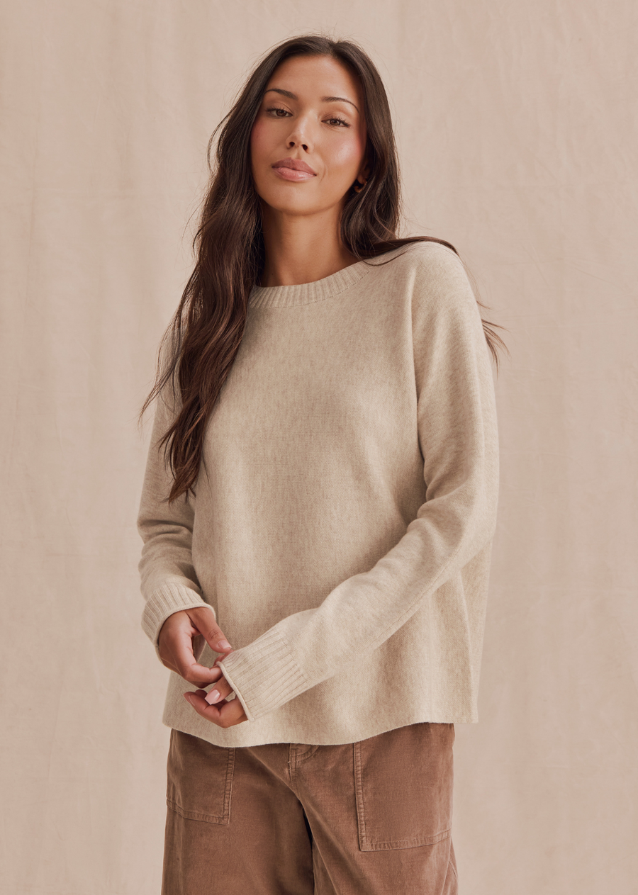 An easy sweater with a soft feel and relaxed drape. The wide neckline and easy silhouette give it that perfectly slouchy look you'll reach for again and again.