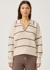 Splendid X CJ Striped Polo Sweater