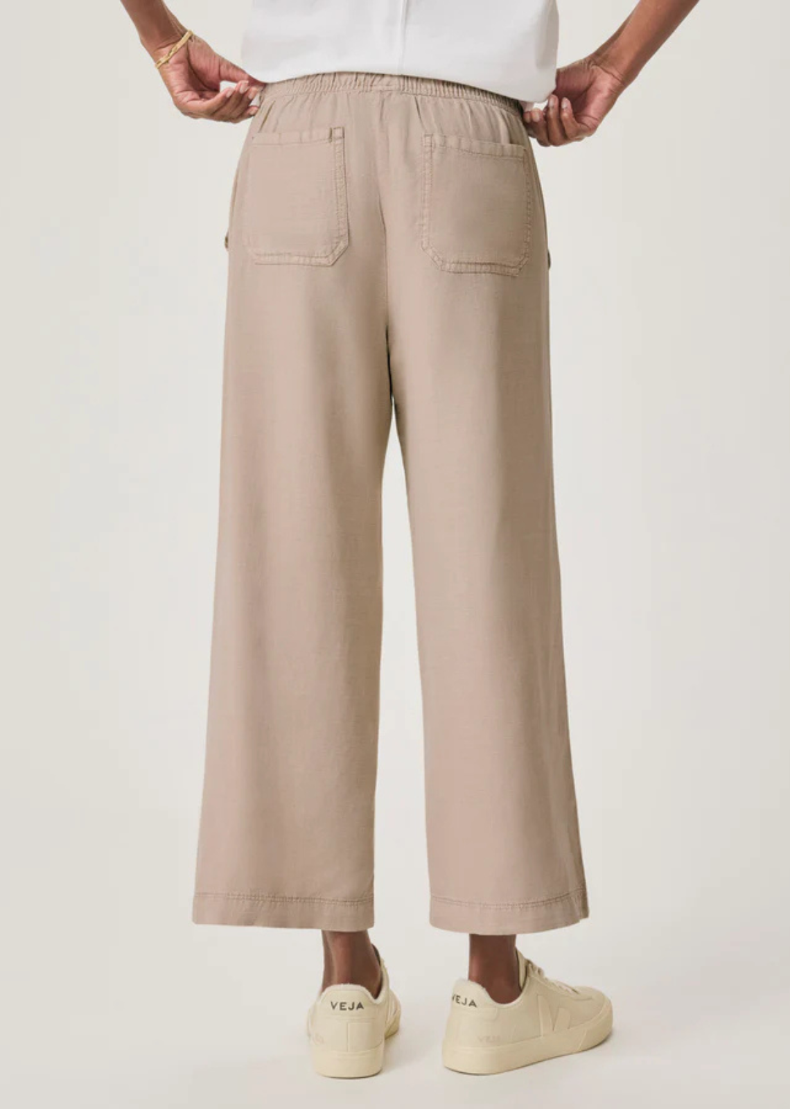 Splendid Angie Crop Wide Leg Pant - Fawn