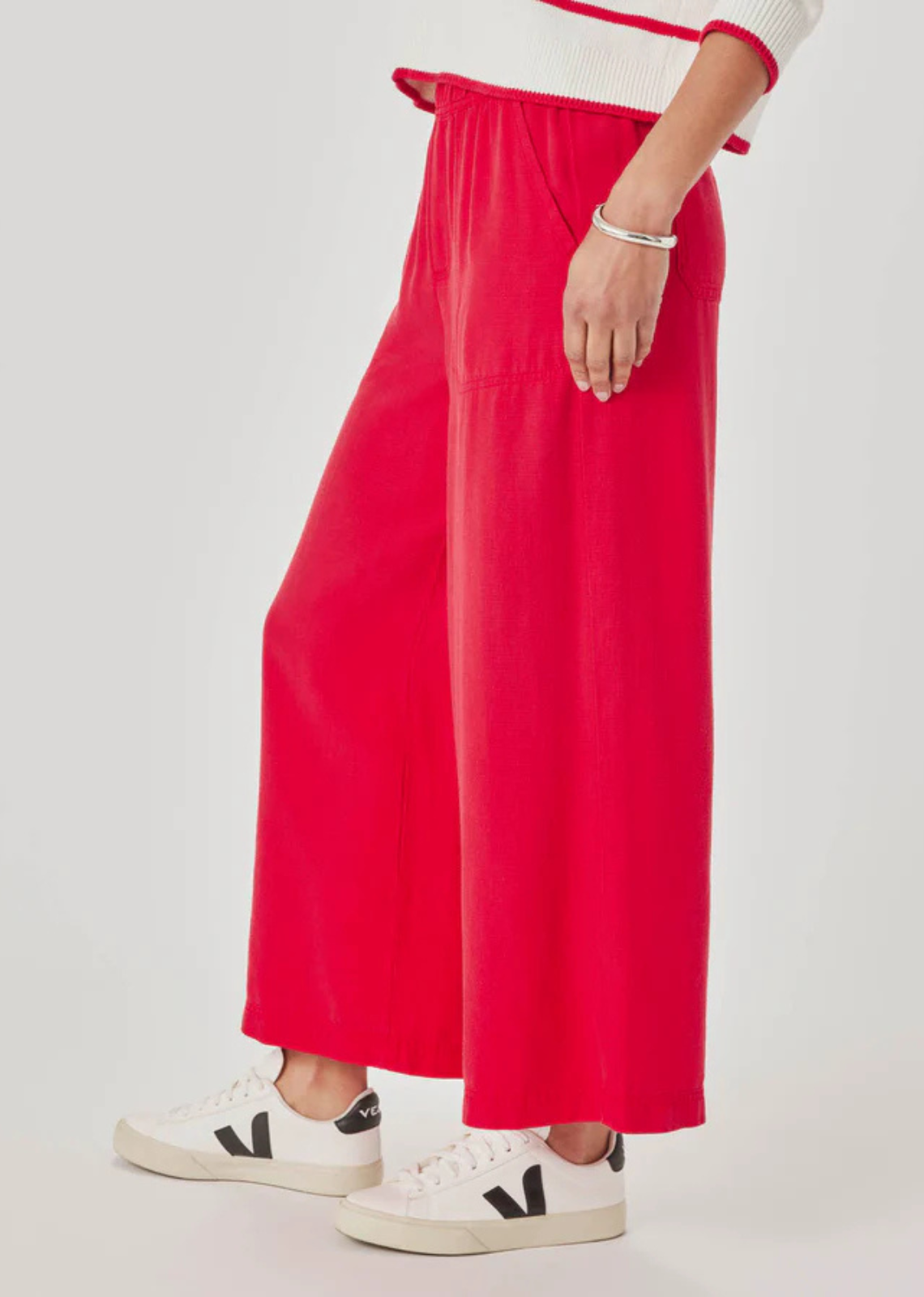 Splendid Angie Crop Wide Leg Pant - Rouge