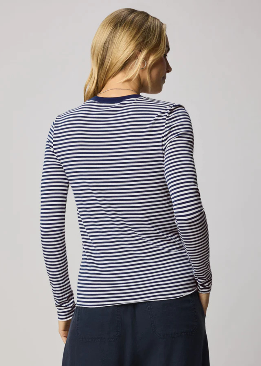 Splendid Bamboo Striped Long Sleeve Top