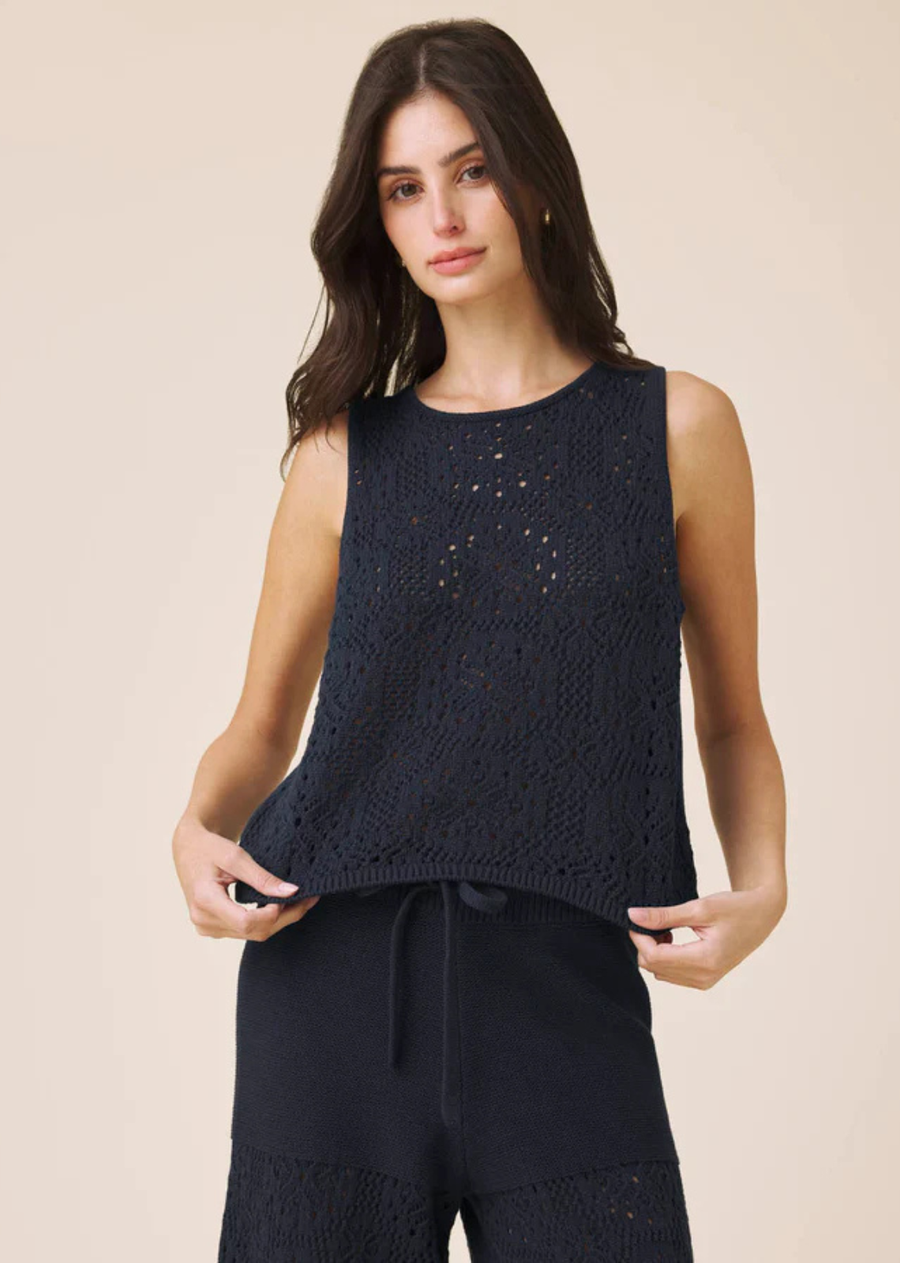 Splendid Beckham Crochet Tank