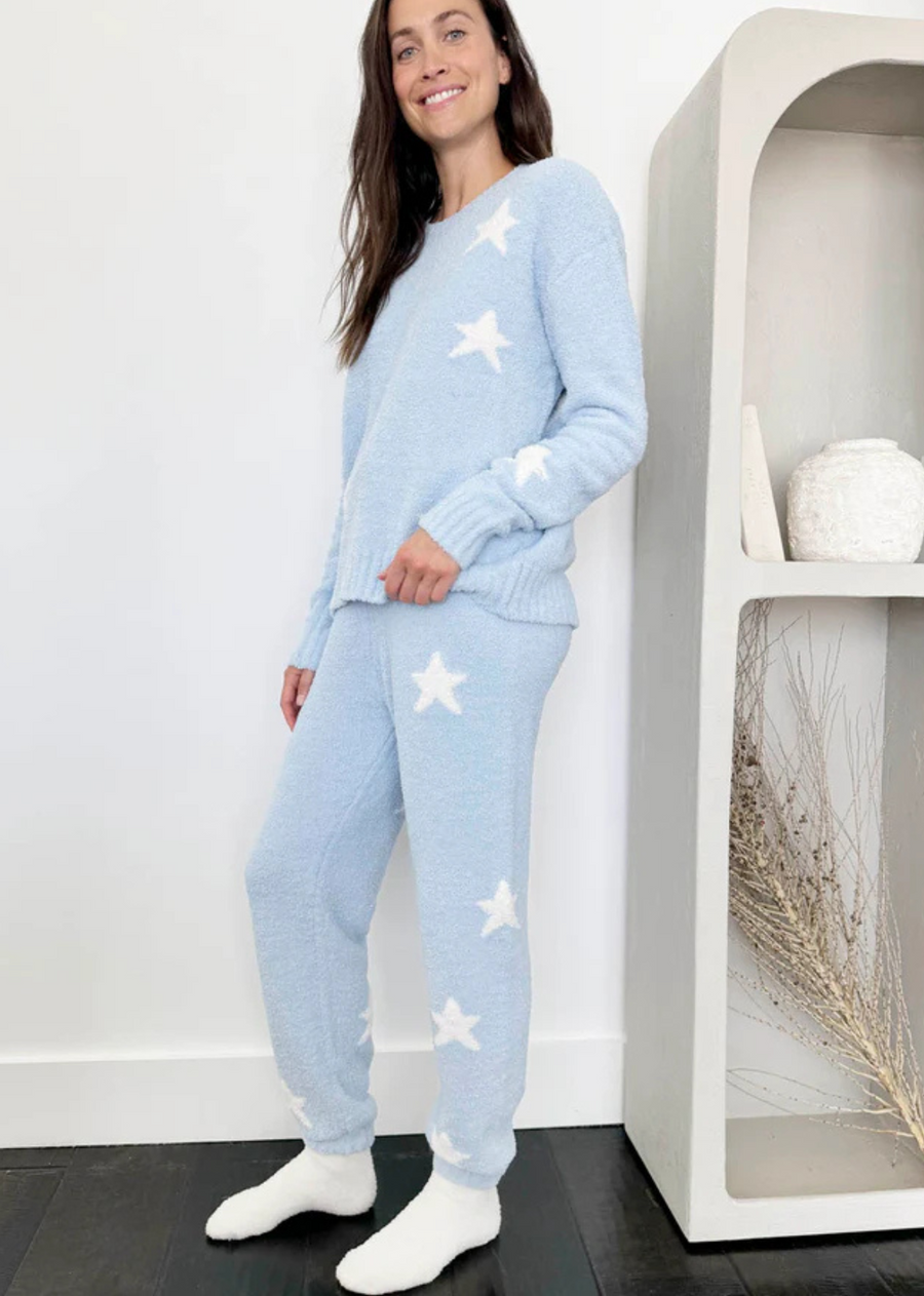 Splendid Blue Star Fuzzy PJ Set