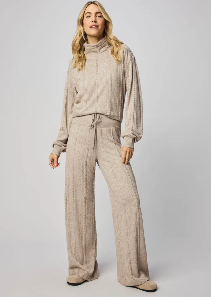 Splendid Cable Wide Leg Pant