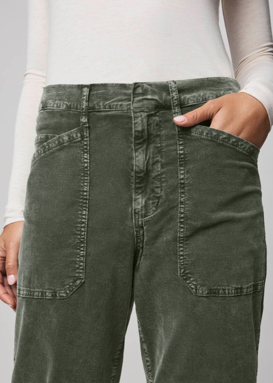 Splendid Carissa Corduroy Pant - Green Spruce