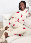 Splendid Cherries Fuzzy Sweater PJ Set