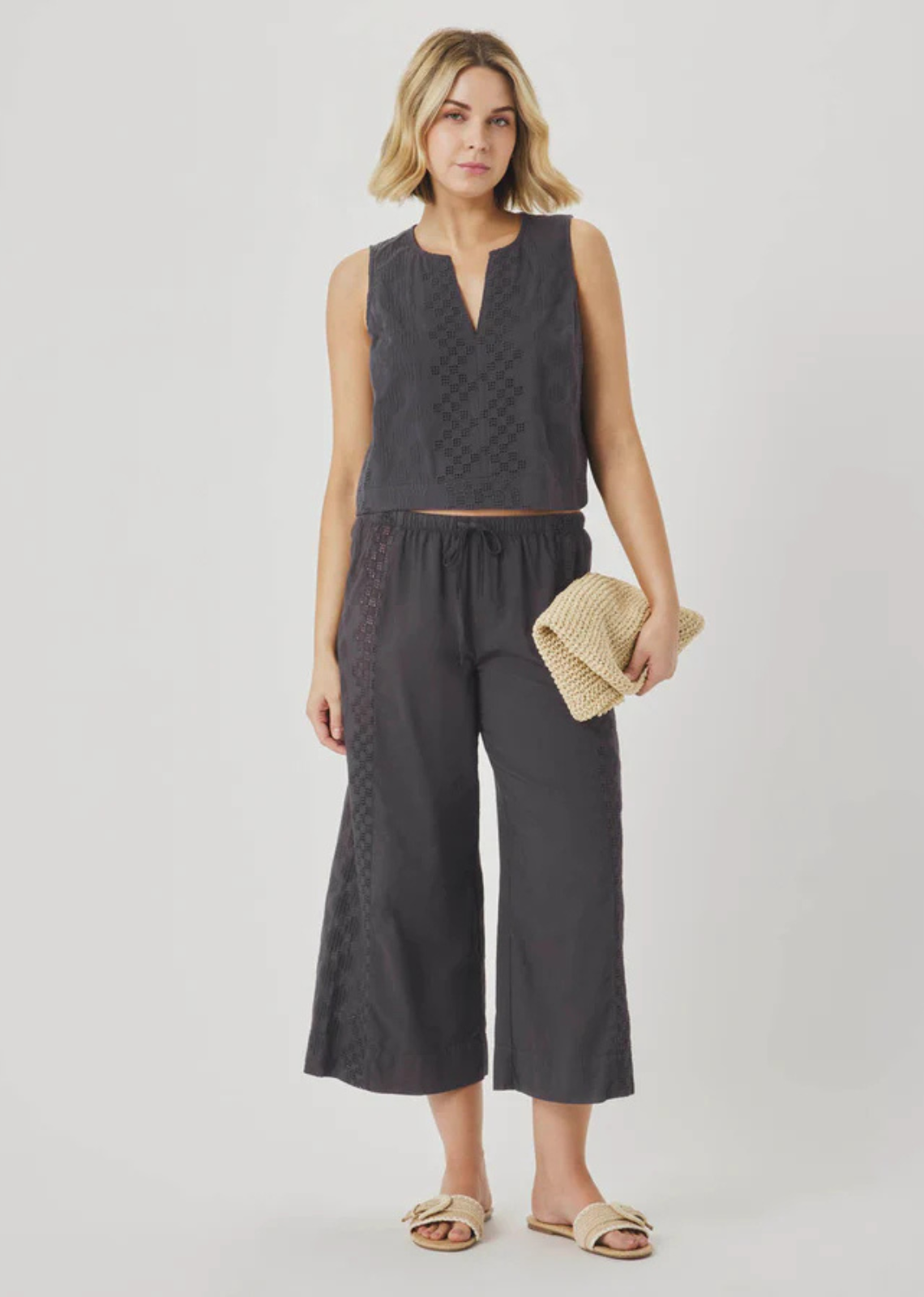 Splendid Kenzie Geo Eyelet Tank