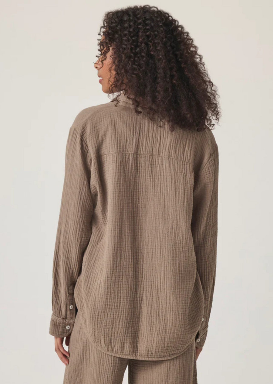 Splendid Kit Gauze Shirt - Pine Bark