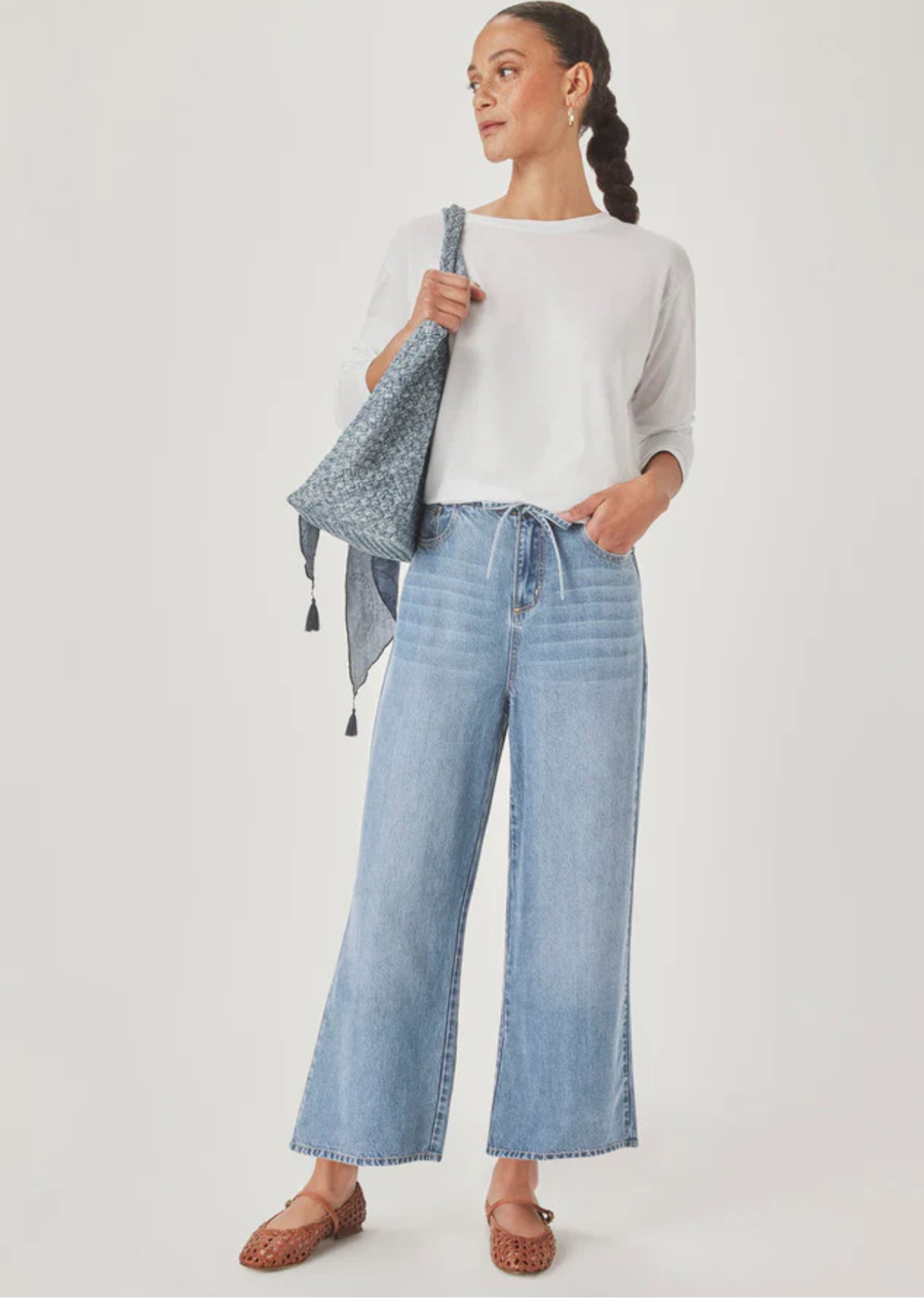 Splendid Lounge Denim Crop Pant - Indigo