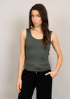 The Tanith Tank Top is a double-lined tank, perfect for layering &amp; pairing with nearly any bottoms! We love the thicker straps and longer length on this piece making it super versatile!