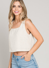 The Chaley Linen Square Neck Top