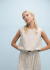 The Lenore Linen Bubble Hem Tank Top