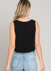 The Chaley Linen Square Neck Top