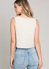 The Chaley Linen Square Neck Top
