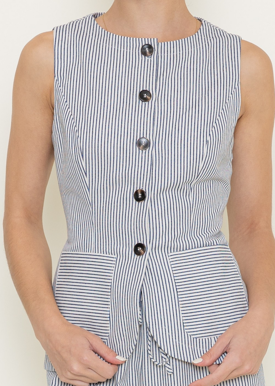 The Addie Striped Vest