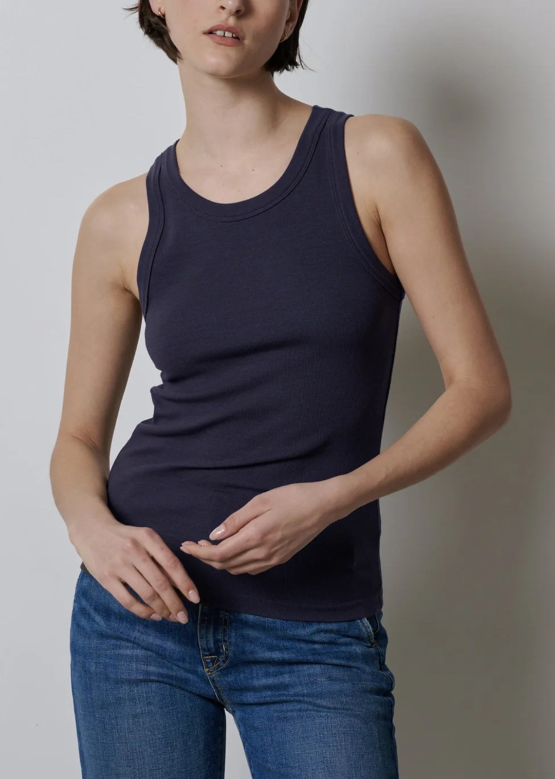 Velvet Cruz Modal Rib Tank - Navy