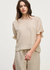 Velvet Emily Woven Linen Top