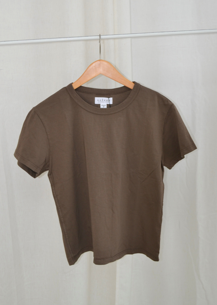 Velvet Leigh Cotton Jersey Top - Malt
