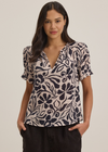 Velvet Leslie Printed Viscose Top