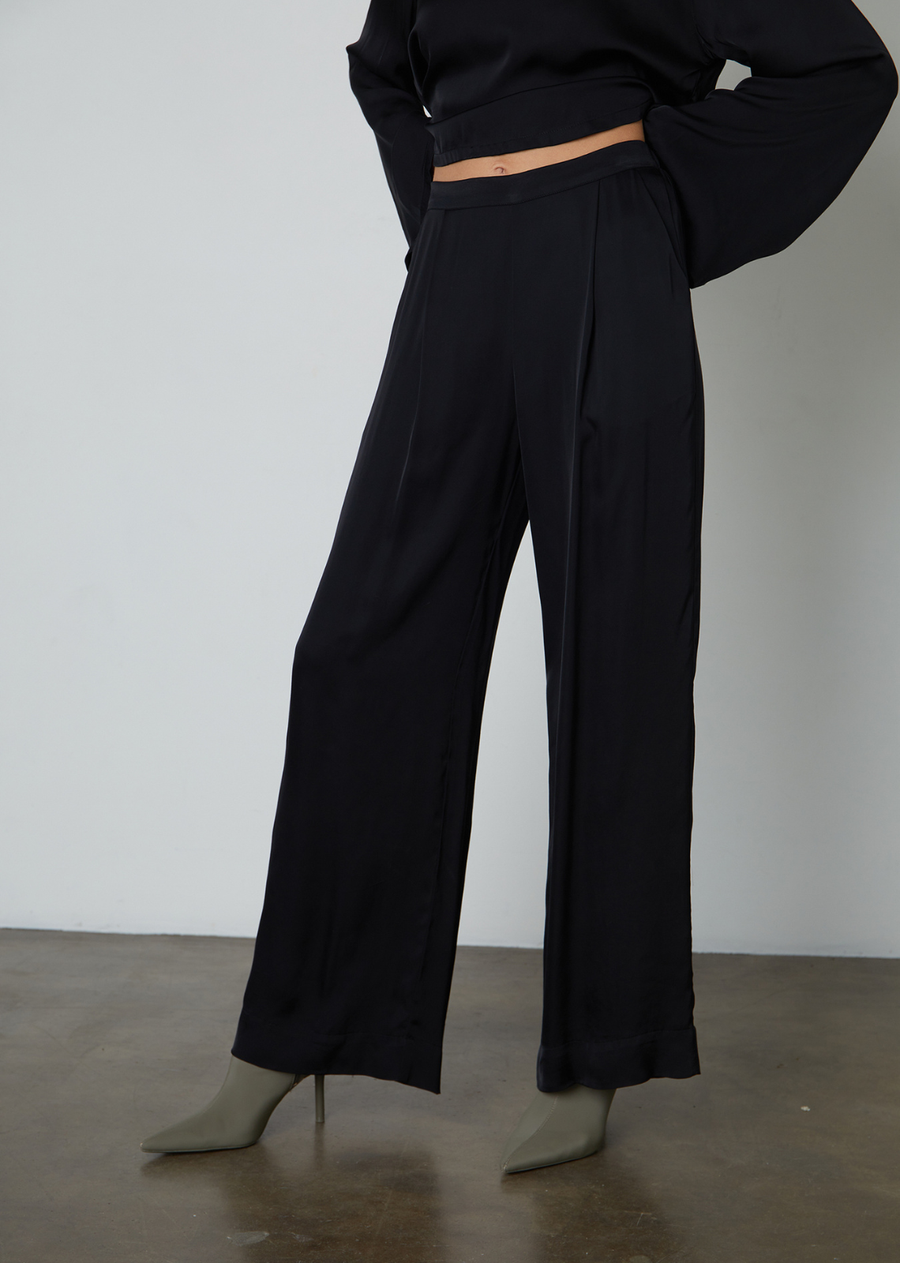 Velvet Livi Satin Viscose Pants- Black These pants have an easy drape and flawless fit, just pull on and go!