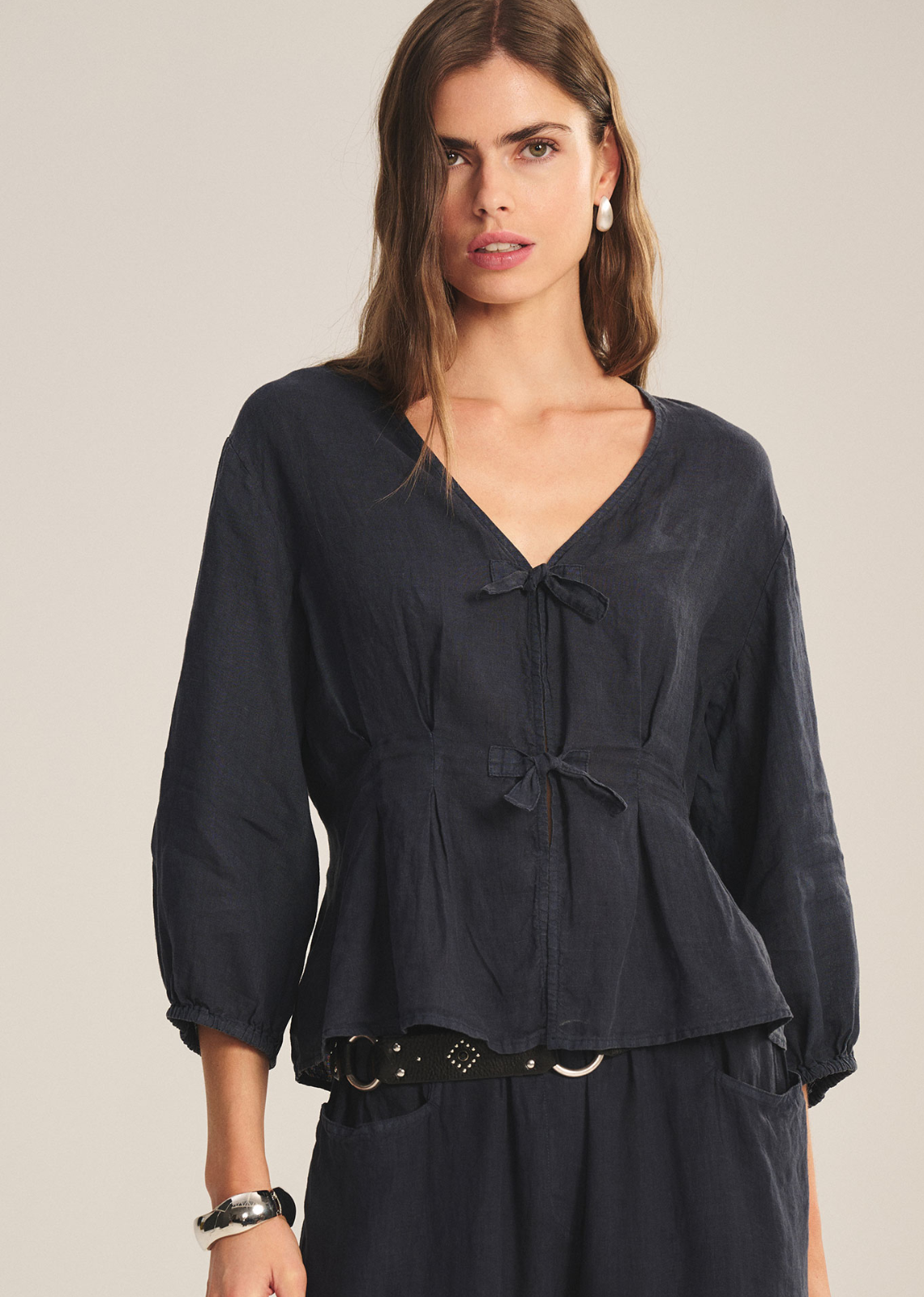 Velvet Martha Linen Top