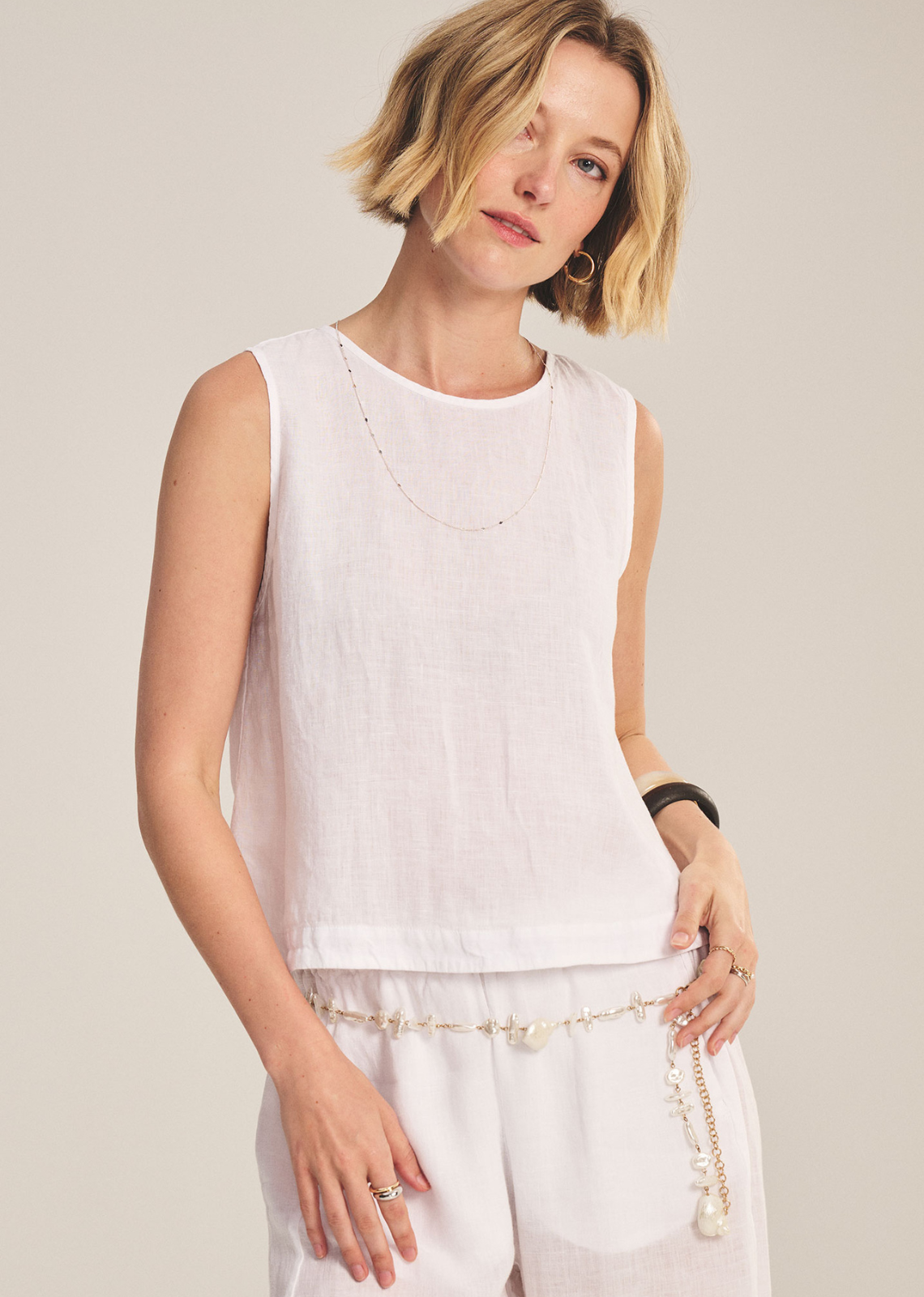Velvet Maxine Linen Top