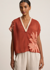 Velvet Naomi Palmetto Print Top