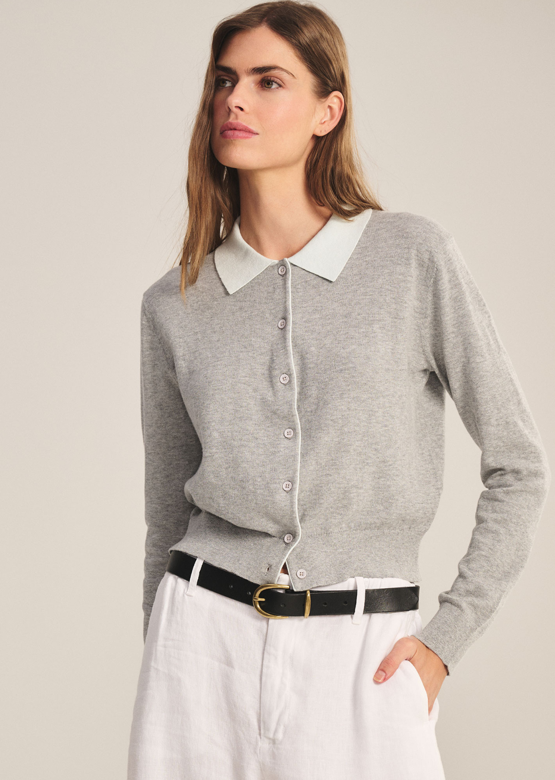 Velvet Riven Cotton Sweater