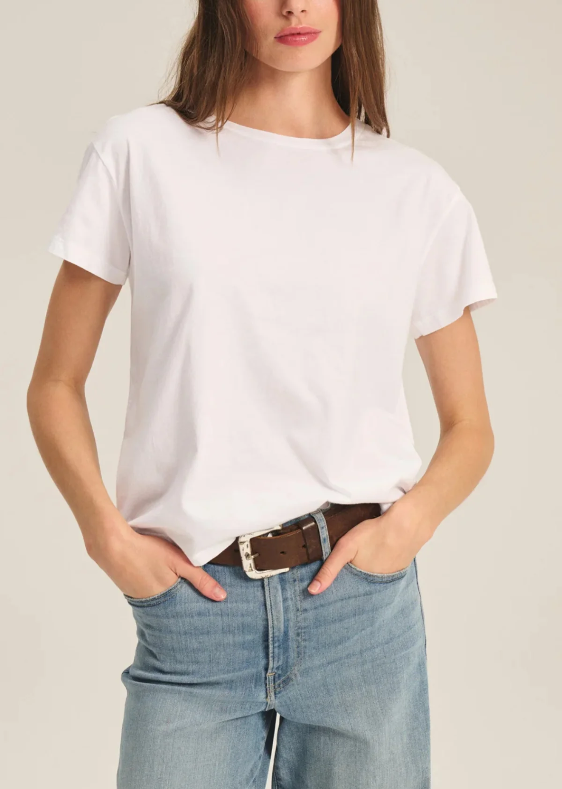Velvet Tia Jersey Top - White