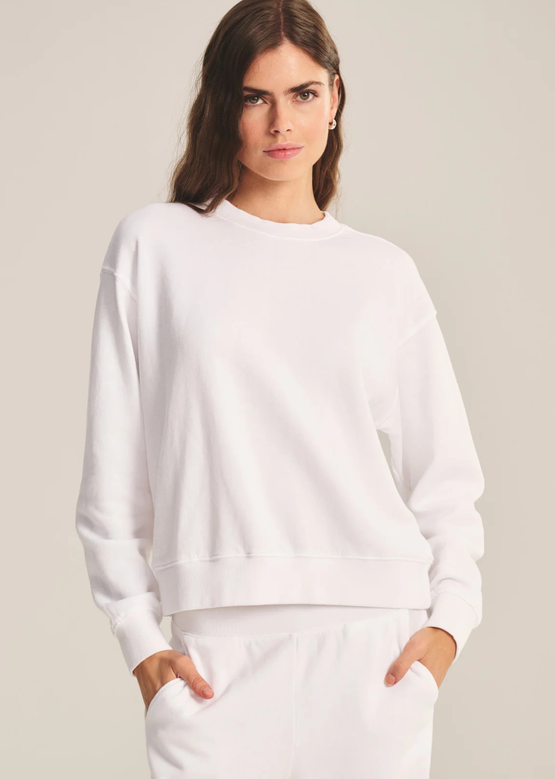 Velvet Yoko Fleece Top - White