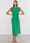 Velvet Lane Cotton Slub Dress. A long silhouette, designed on a gentle A-line, and featuring slash pockets and a detachable tie belt. Put it on in the morning and wear it well into the evening. Simply versatile.