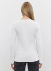 Velvet Originals Blaire V-Neck LS Top - White