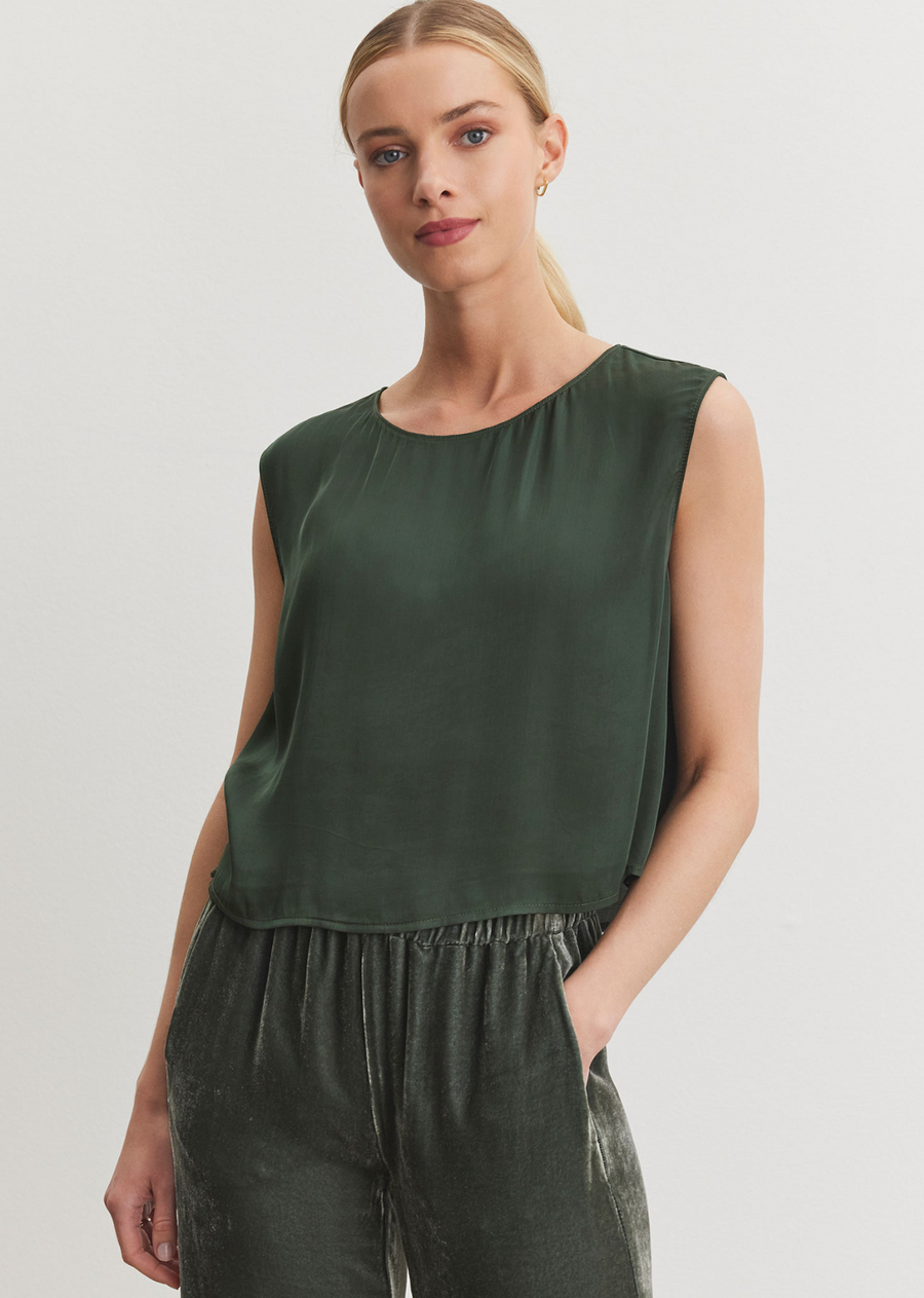 Velvet Bonny Satin Viscose Sleeveless Top