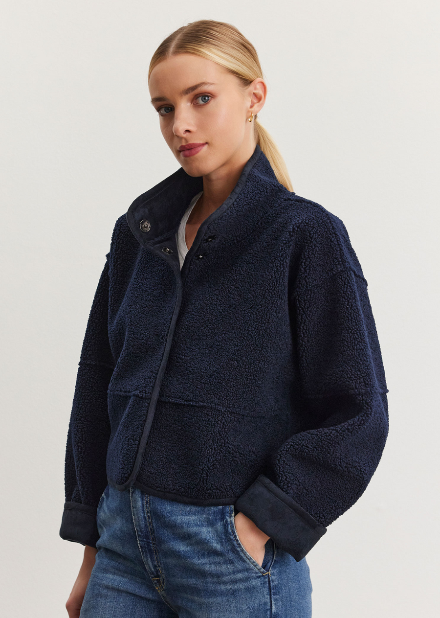 Velvet Kelly Lux Sherpa Cropped Jacket