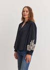 Velvet Martine Two Tone Embroidery Top