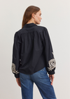 Velvet Martine Two Tone Embroidery Top