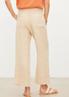 Velvet Dru Linen Pant- Bisque. Stay cool and stylish in this heavy linen pant. Crafted from a heavier linen fabric, these cropped, wide leg pants feature a button and zipper closure, slash pockets, and patch pockets for a classic, timeless look.