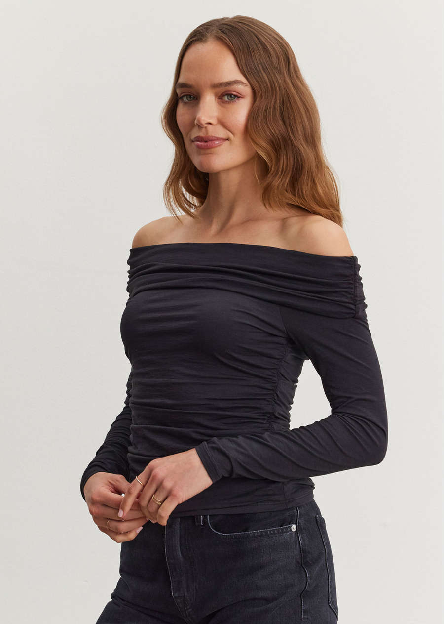 Velvet Regina Gauzy Whisper Novelty Off Shoulder