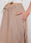 Velvet Nemy Woven Linen Skirt. Crafted from a spring-weight linen, this skirt has a hint of A-line and an easy tie elastic waistband. Style it high or low on the hips, the choice is yours.