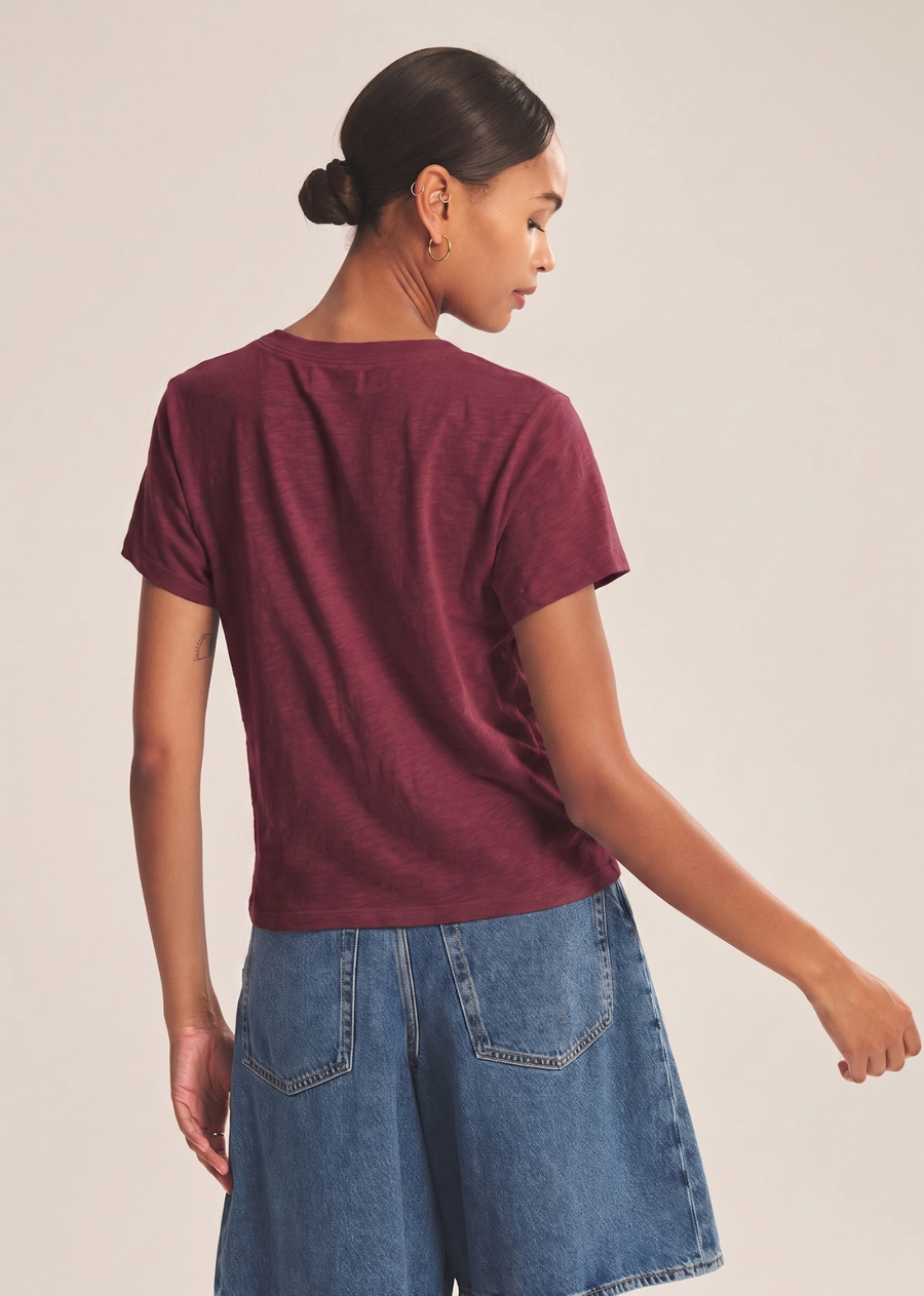A timeless wardrobe staple, this tee updates a classic silhouette with a flattering V-neckline and subtle texture. Crafted from our signature cotton slub, it offers all-day comfort with a lived-in feel.&nbsp;&nbsp;