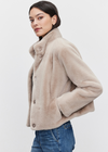 Velvet Sheena Faux Fur Jacket.Nothing makes a stronger cold weather statement than a standout coat. Crafted from a supremely soft faux fur with hidden button closure this coat is cozy and effortlessly chic.