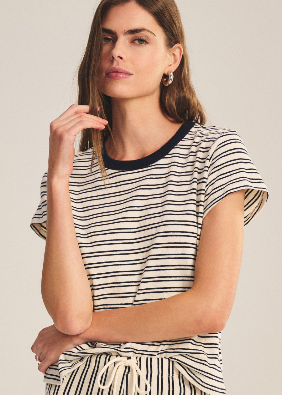 Velvet Foster Stripe Jersey Top